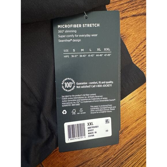 NWT Jockey Essentials Everyday Slimming Microfiber Stretch Brief Women's XXL NEW - Picture 5 of 7